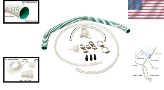 Standard Fresh Water Tank Accessory Hose Connection Kit for Outdoor Adventures