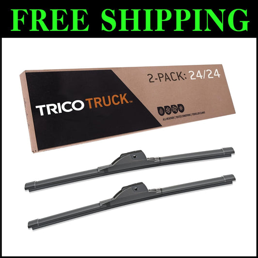 Durable 24-Inch Beam Wiper Blades - Perfect for Select Truck Models (2 Pack)