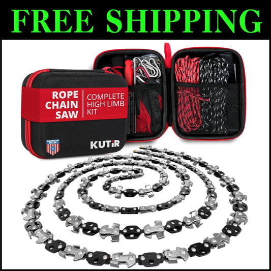 48-Inch High Limb Rope Saw - Manual Chainsaw for Safe High Limb Cutting