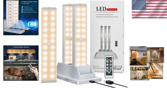 Wireless LED Closet Lights with Remote & Dimming - Perfect for Home Safety