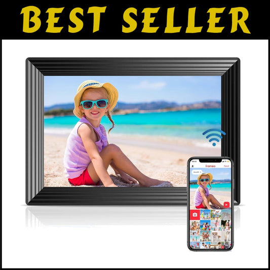 Versatile 10.1" WiFi Digital Frame with Detachable Holder - View Your Memories