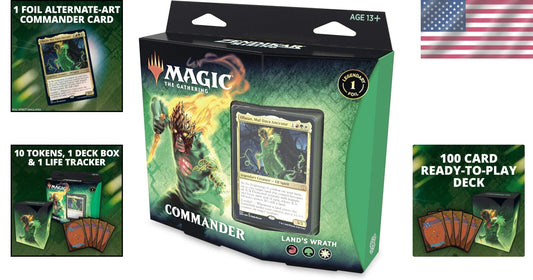 Ready-to-Play MTG Zendikar Rising Commander Deck with Unique Cards & Tokens