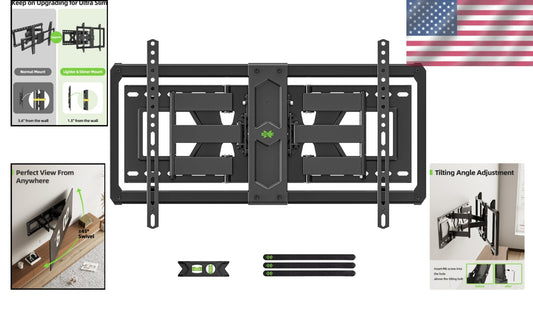 Versatile Ultra-Slim TV Wall Mount - Dual Swivel and Tilt for Perfect Viewing