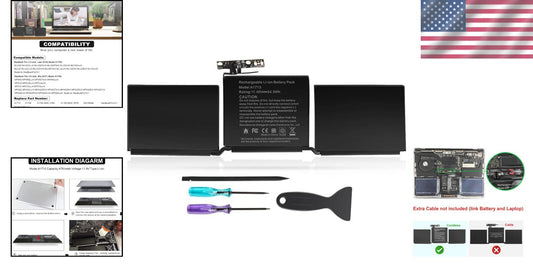 Reliable Replacement Battery for MacBook Pro 13 Inch A1708, A2159, A2289 Models