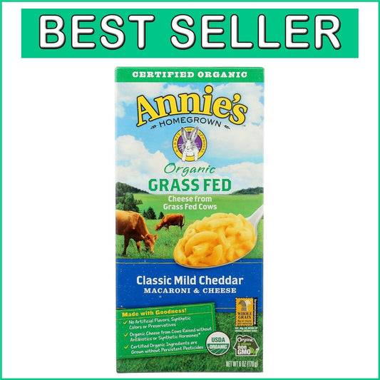 Annie's Organic 6oz Mild Cheddar Mac & Cheese - Grass-Fed Goodness - 12 Pack
