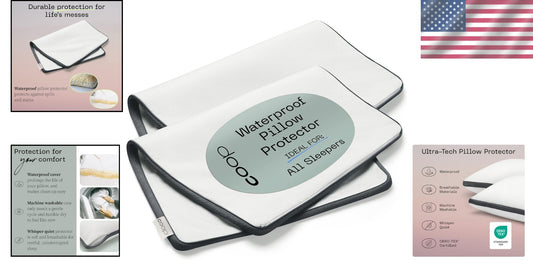 2-Pack King Size Waterproof Pillow Protectors - Ultimate Sleep Hygiene Solution