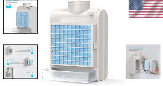 Efficient Indoor Dryer Vent with Water Drawer & Safety Flap for Clean Air