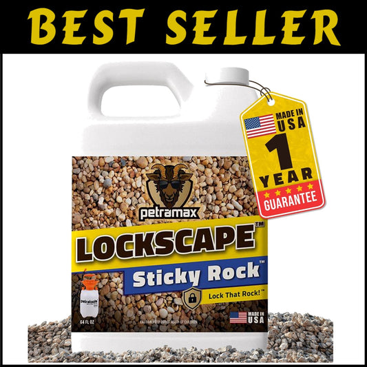 Lockdown 64 oz Clear Rock Glue - DIY Landscaping Essential for Erosion Control