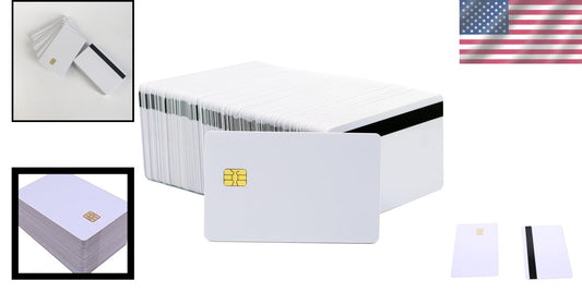 Durable 100-Packs PVC Card - Hico Magnetic Stripe with Printable Smart Cards