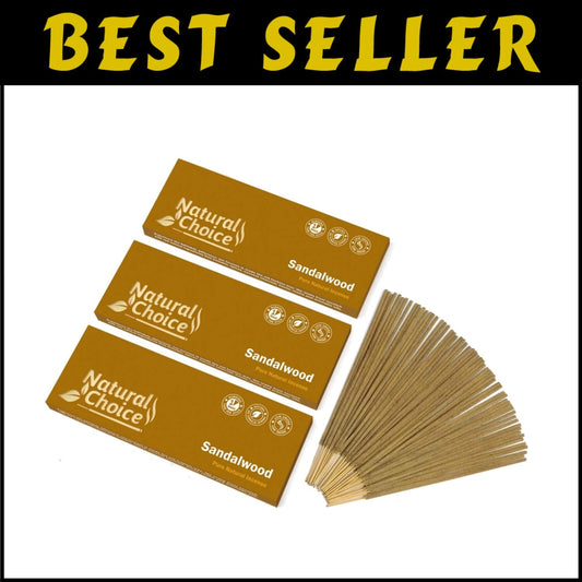 100 Grams of Low Smoke Sandalwood Incense Sticks for Aromatherapy Bliss