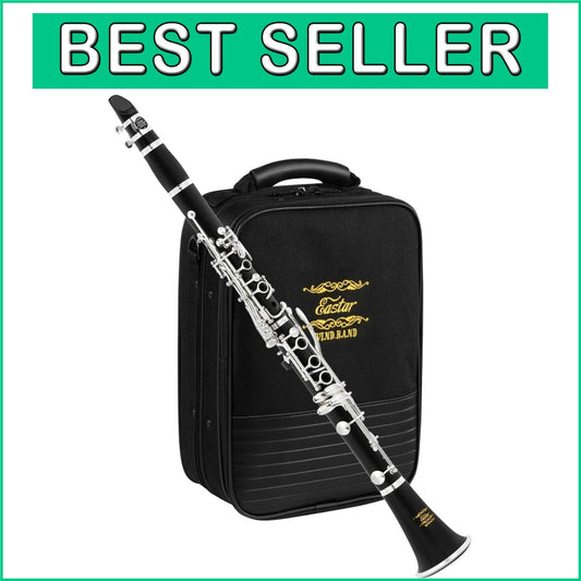 Upgraded B Flat Clarinet for Intermediate Players - Silver-Plated with Hard Case