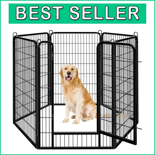 Expandable 47-Inch Dog Playpen with Flexible Shape Options for Indoor/Outdoor