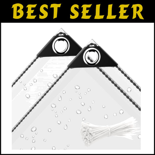 Multi-Purpose Clear Waterproof Tarp 6x20 ft - Perfect for Camping & Greenhouses