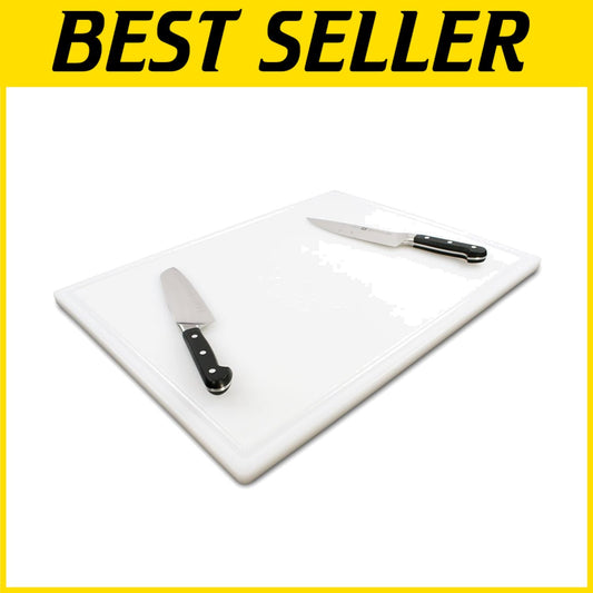 24x18 Inch Thick HDPE Cutting Board with Juice Groove - Ideal for BBQ & Grilling