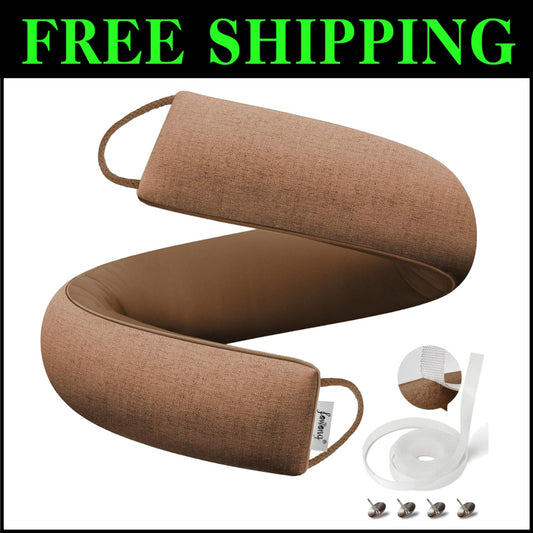 48-Inch Extra Long Weighted Door Draft Stopper for Soundproofing & Comfort