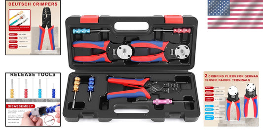 Complete Automotive Wiring Kit with Crimpers and Terminal Removal Tools - 8PCS