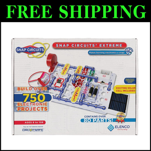 Hands-On Electronics Adventure Kit: 750+ DIY Projects | No Soldering | Age 8+