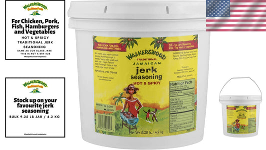 Authentic Jamaican Jerk Seasoning - Spicy Marinade, 128 Fl Oz for Gourmet Dishes