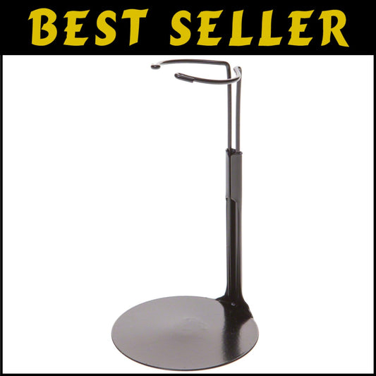 Sturdy Doll Display Stands in Black - Set of 12 for 8-12" Dolls and Figures