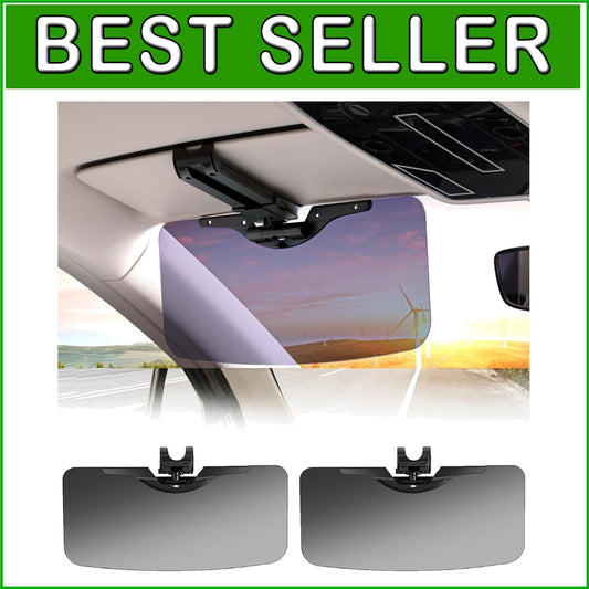 Enhance Driving Comfort: 2-Pack Adjustable Sun Visor Extenders for Cars