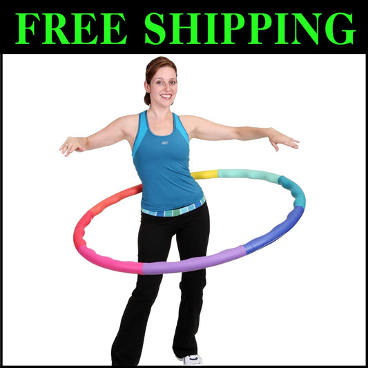 Comfortable & Durable Premium Weighted Hula Hoop - Ideal Fitness for Adults