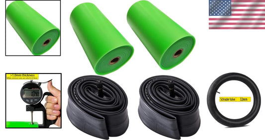 2-Pack 20/24/26 Inch Fat Bike Inner Tubes & TPU Tire Liners - Puncture Resistant