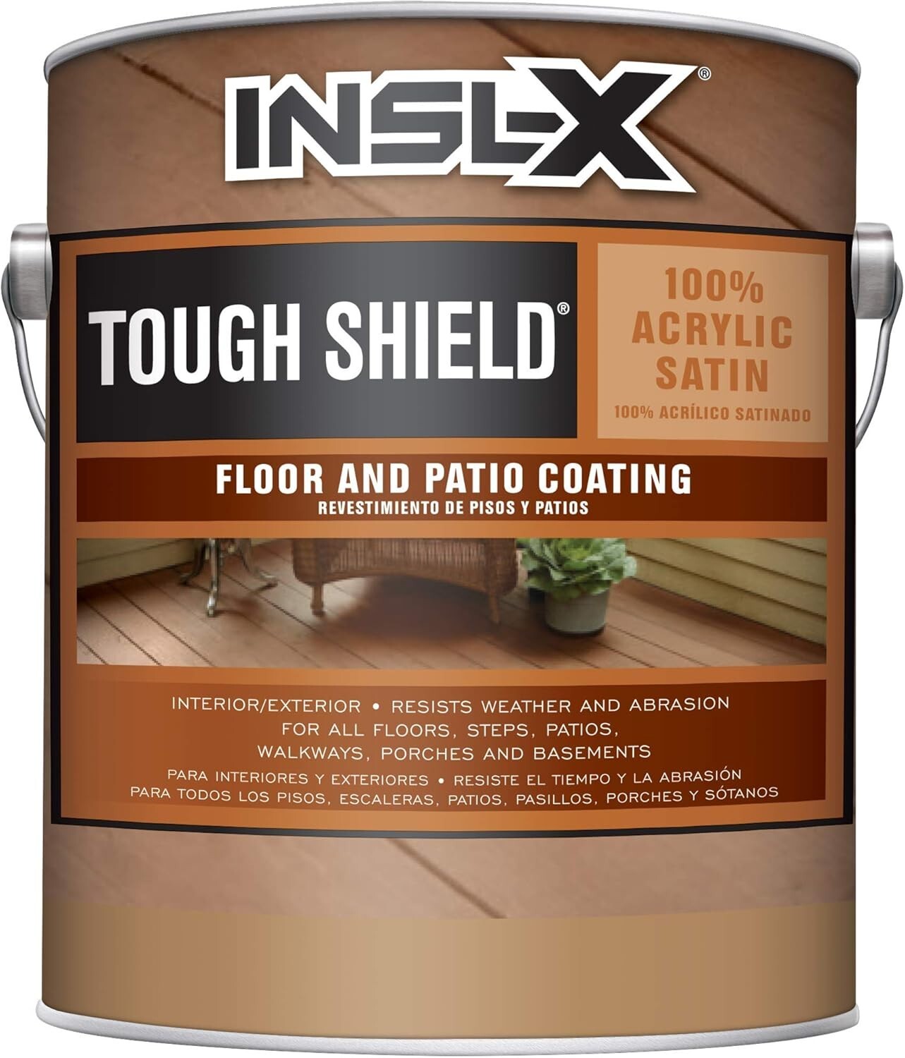 1 Gallon Tile Red Waterproof Satin Paint - Perfect for Patios and Floors