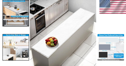 Durable Non-Slip Kitchen Silicone Mat 78.74" - Ideal for Countertop Protection