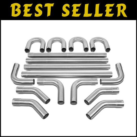 High-Quality Stainless Steel Exhaust Kit: 2-Inch Mandrel Bends & Pipes Included