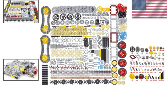 Comprehensive 852pcs Building Blocks Kit: Connectors, Gears & Axles for Technic