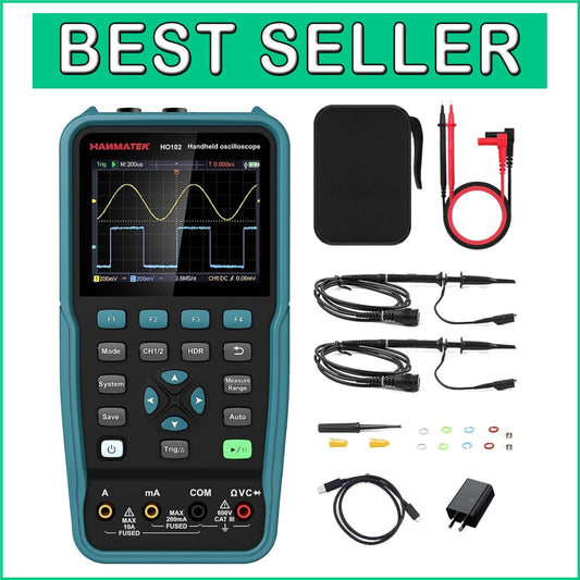 100MHz Bandwidth Handheld Digital Oscilloscope with Memory & USB Connectivity