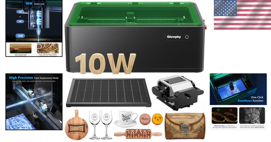 Precision 10W Laser Cutter with Air Assist - Ideal for Wood, Metal, Acrylic