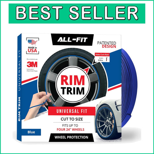 DIY Rim Protector - Blue Exterior Trim for Curb Rash Prevention - Universal Fit