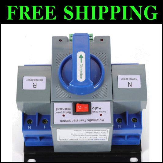 Versatile 63A Power Transfer Switch - Manual/Automatic with Durability Features