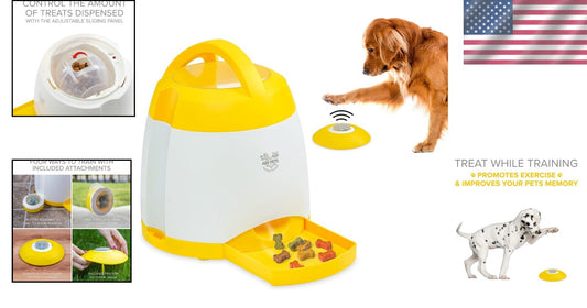 Interactive Dog Treat Dispenser with Remote - Engaging Memory Training Toy