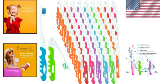 100 Pack Travel Toothbrush Set - Individually Wrapped, Medium Soft Bristles
