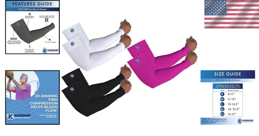 Moisture-Wicking Arm Sleeves for Men & Women | Ideal for Lymphedema Relief