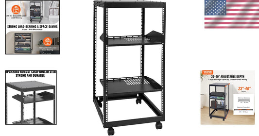 All-in-One 20U Server Rack - Strong Load Capacity, Complete Accessories Included
