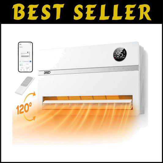 Electric Space Heater for Bedroom - 215 Sq Ft Coverage, Voice Control, 24H Timer