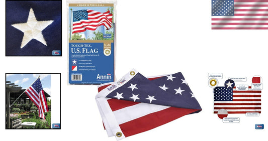 High-Quality 5x8 Foot American Flag with Embroidered Stars - Tough-Tex Fabric