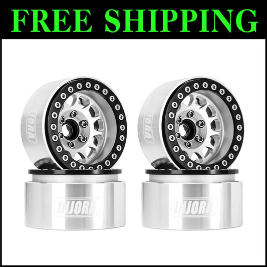 CNC Machined 1.9 Beadlock Wheels with Negative Offset for Axial VS4-10 & MST