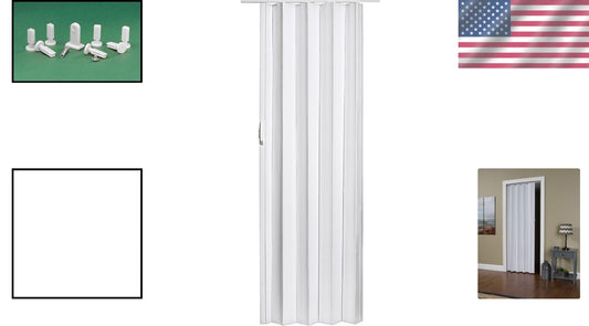 Elegant White Accordion Folding Door - Easy Installation & Space-Saving Design
