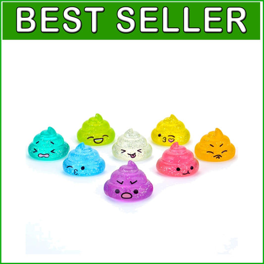 Vibrant 100pc Unicorn Poop Glitter Emoji Toys - Fun Party Supplies