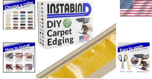 Modern Polyester Rug Binding - 54 ft Roll for Stylish DIY Edging Solutions