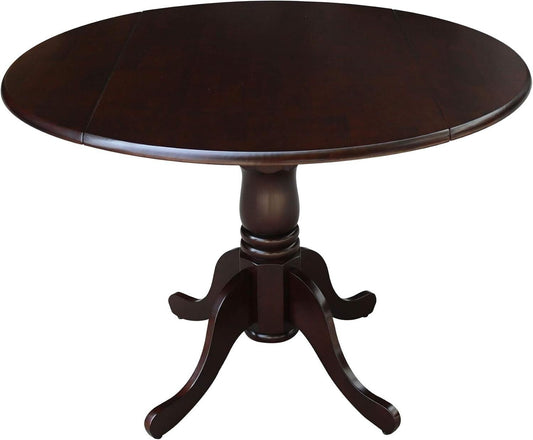 French Country 42-Inch Drop Leaf Table - Stylish Space Saver for Dining Needs