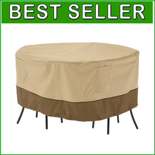 Water-Resistant 52" Round Bistro Table & Chair Set Cover for Outdoor Elegance