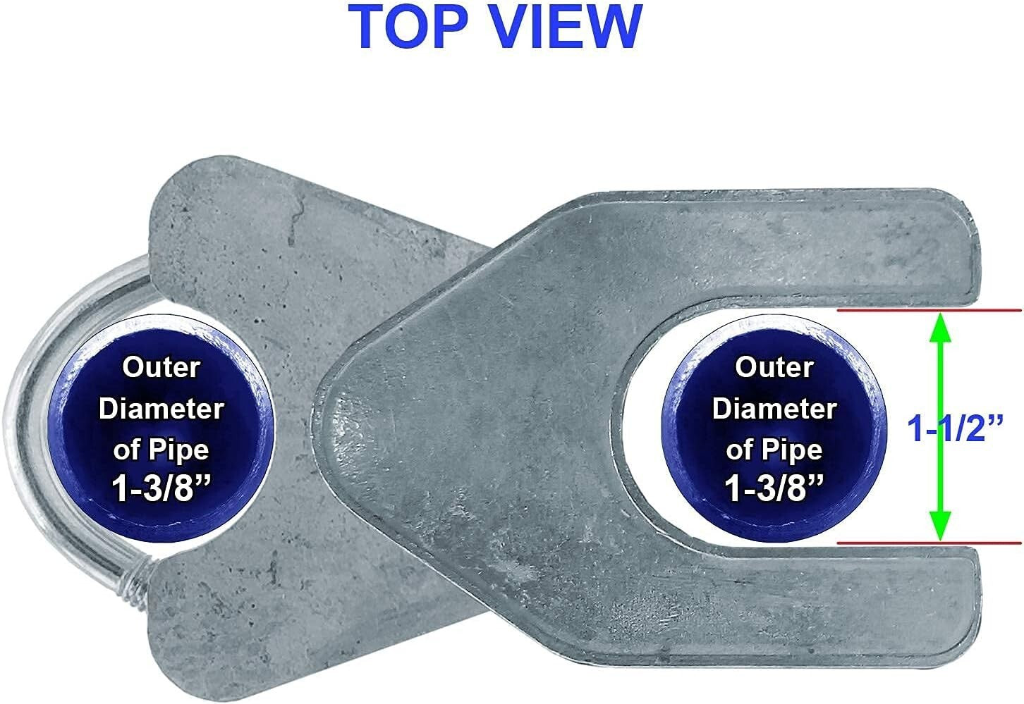 36" Drop Pin Latch for Chain Link Double Gates - Easy Installation