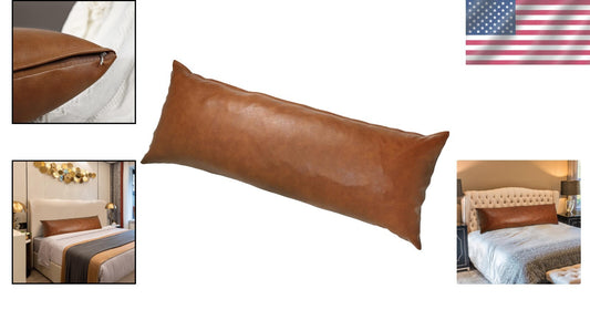 Elegant 50x160 cm Faux Leather Long Pillow Cover - Soft and Durable Decoration