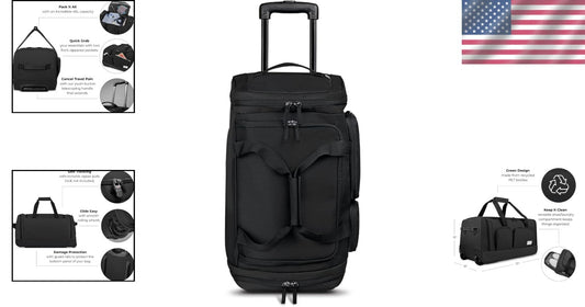 Compact 22 Inch Wheeled Duffle Bag - Lightweight Design for Modern Travelers
