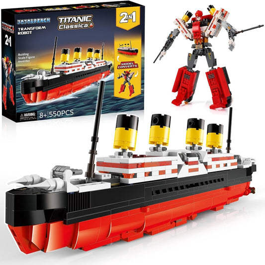 Authentic Titanic Ship and Robot Transformation Set - Perfect Gift for Ages 8+
